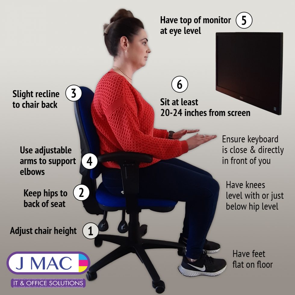 6 simple steps to a good sitting posture while working | JMAC IT